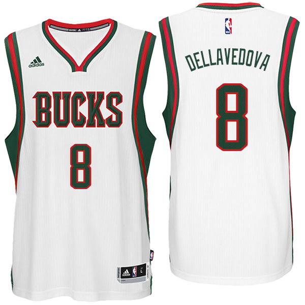 Men's  Matthew Dellavedova Milwaukee Bucks Adidas Swingman White Jersey