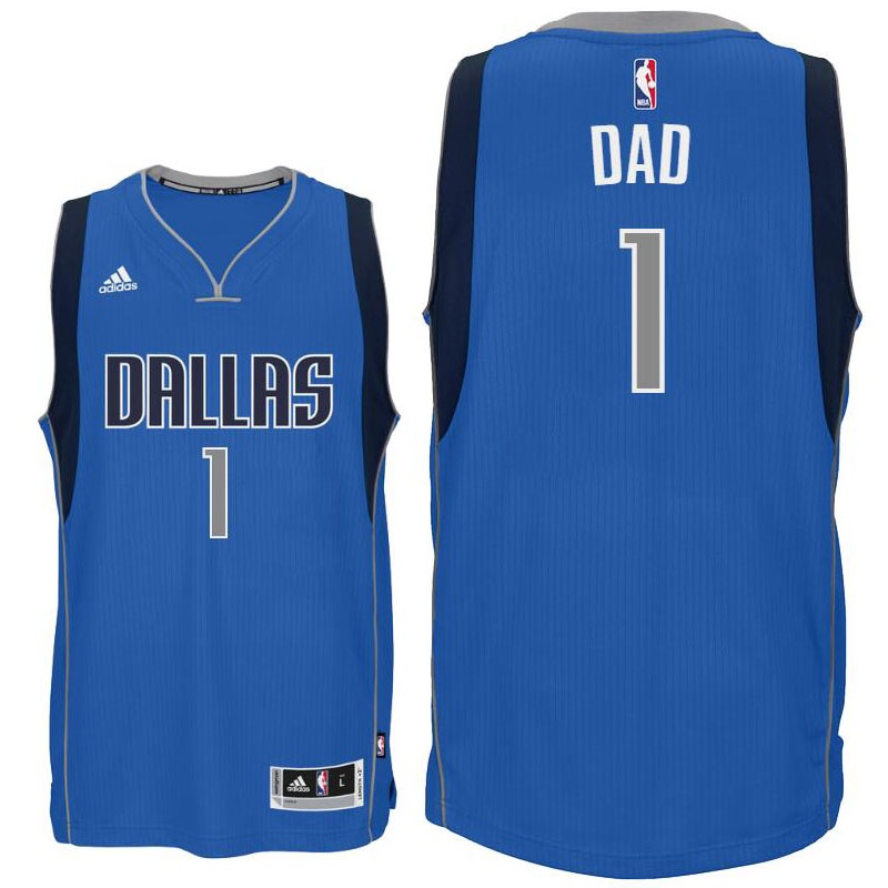 Men's  Father's Day Gift-Mavericks #1 Dad Logo Jersey Blue