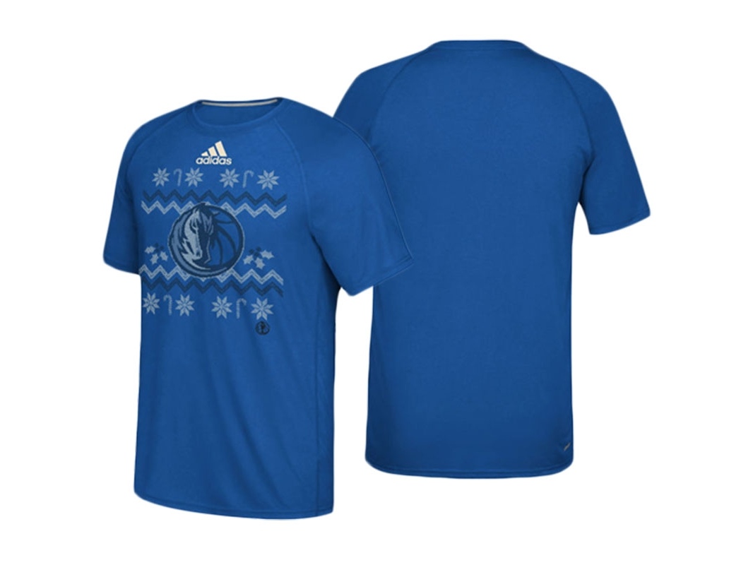 Mavericks 2016 Christmas Day climalite Ultimate Blue T-Shirt