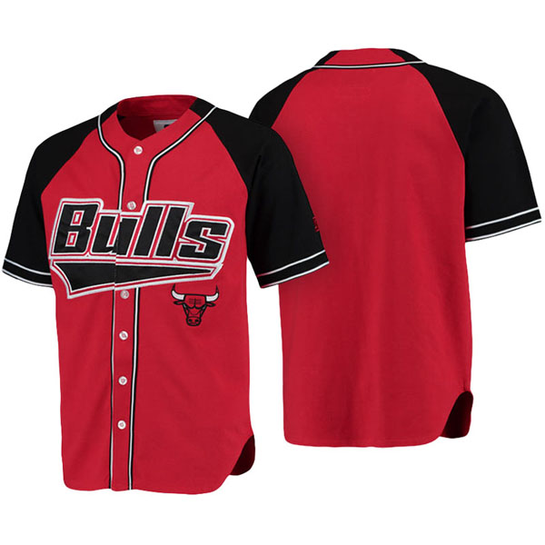 Men's  NBA Men's Miami Heat Red Black Baseball Jersey