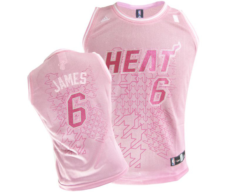  NBA Miami Heat 6 LeBron James Swingman Women Jersey