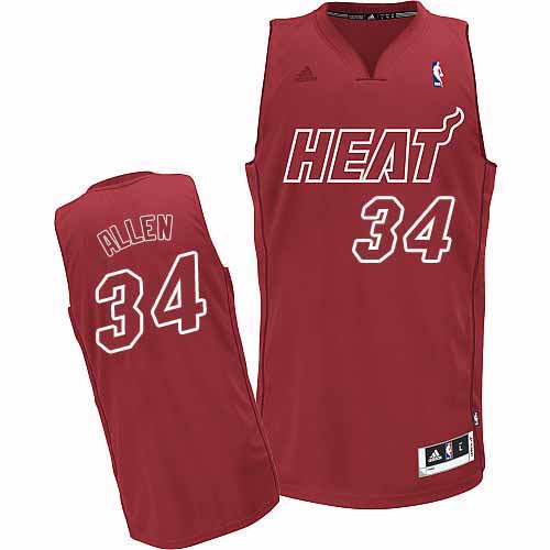 Men's  Miami Heat #34 Ray Allen Christmas Day Big Color Jersey