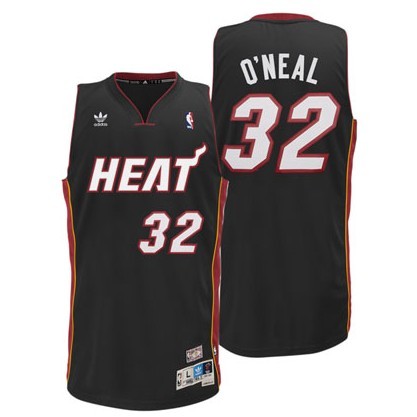 Men's  Miami Heat #32 Shaquille O'Neal Black Jersey