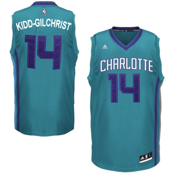 Men's  Hornets #14 Michael Kidd-Gilchrist Alternate Teal Jersey