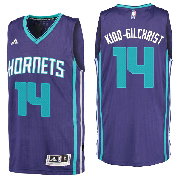 Men's  Michael Kidd-Gilchrist Charlotte Hornets Adidas Swingman Alternate Purple Jersey