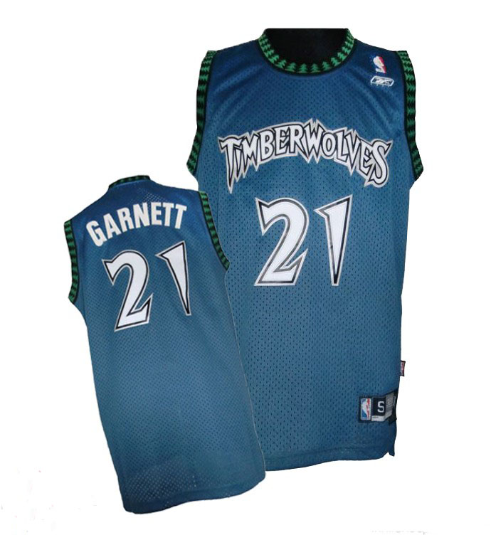 Men's  Minnesota Timberwolves #21 Kevin Garnett Soul Blue Jersey