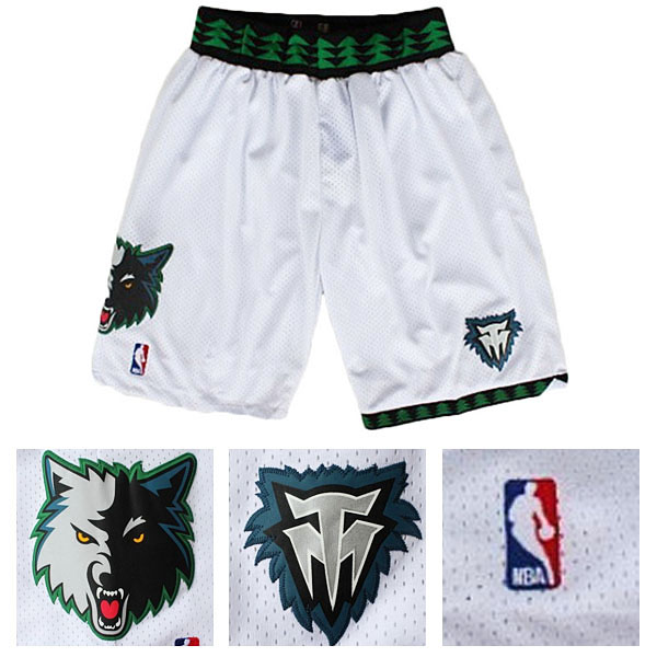 Men's  Minnesota Timberwolves Hardwood Classics White Shorts