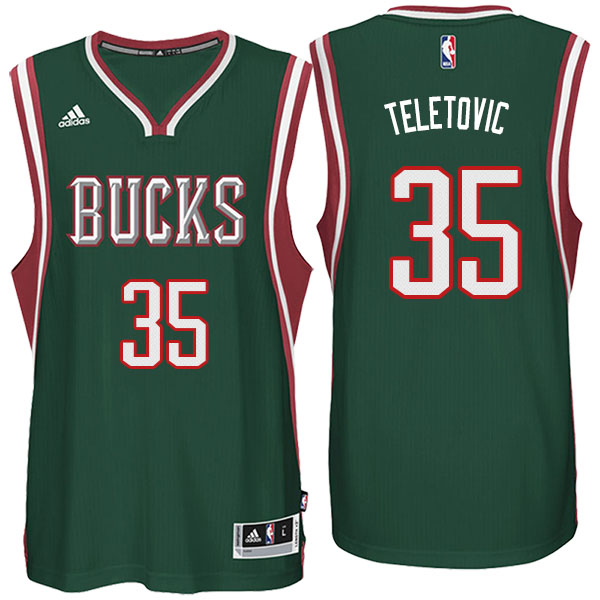 Men's  Mirza Teletovic Milwaukee Bucks Adidas Swingman Green Jersey