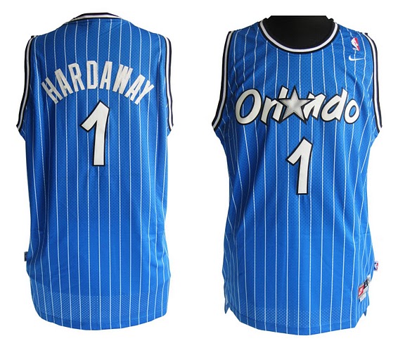 Men's  Orlando Magic Anfernee Hardaway Soul Stitched Blue Jersey