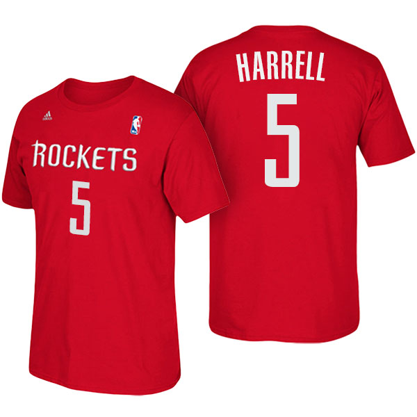 Men's  Montrezl Harrell Houston Rockets Adidas Net Number Red T-shirt