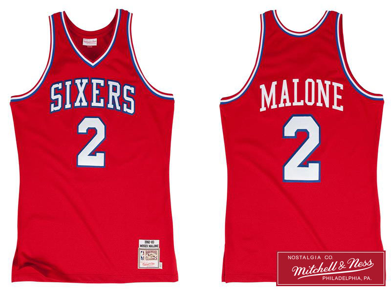 Men's Moses Malone 1982-83 Red Jersey