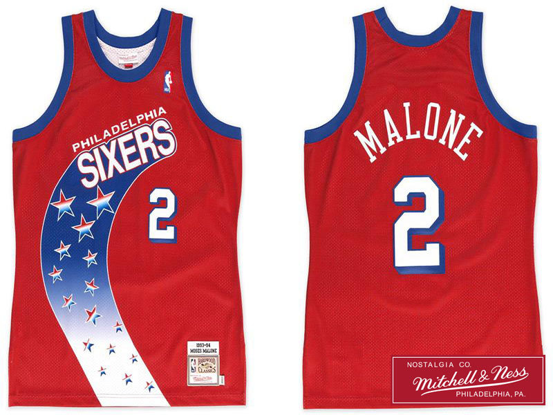 Men's Moses Malone 1993-94 Red Jersey