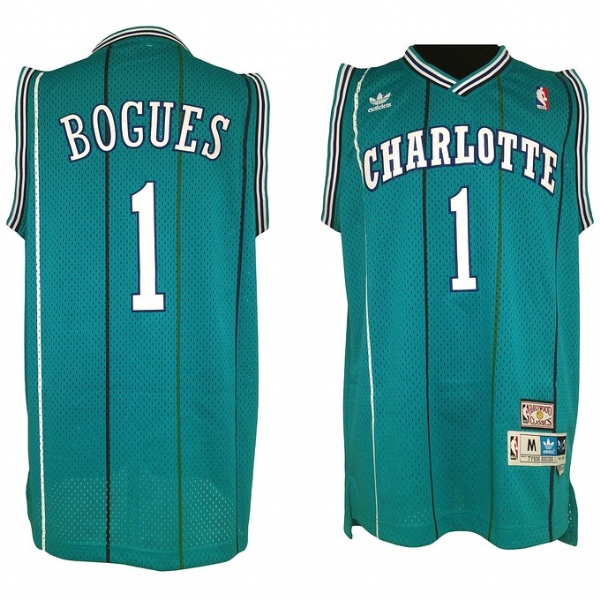 Men's  Charlotte Hornets #1 Muggsy Bogues Jersey