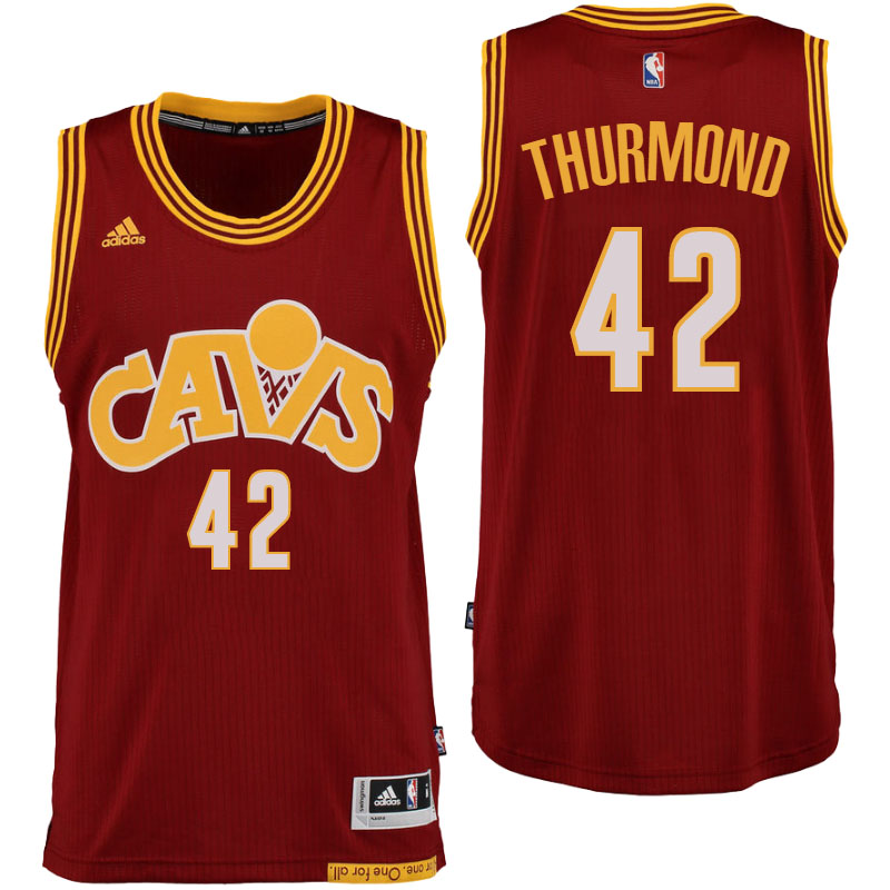 Men's  Cleveland Cavaliers# 42 Nate Thurmond Hardwood Classics Red Jersey