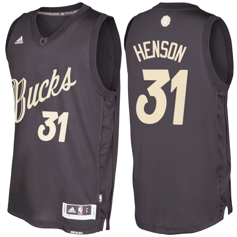 Men's  John Henson Bucks 2016-17 Christmas Day Black Jersey