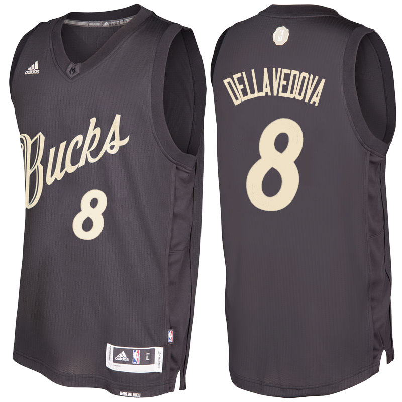 Men's  Matthew Dellavedova Bucks 2016-17 Christmas Black Jersey