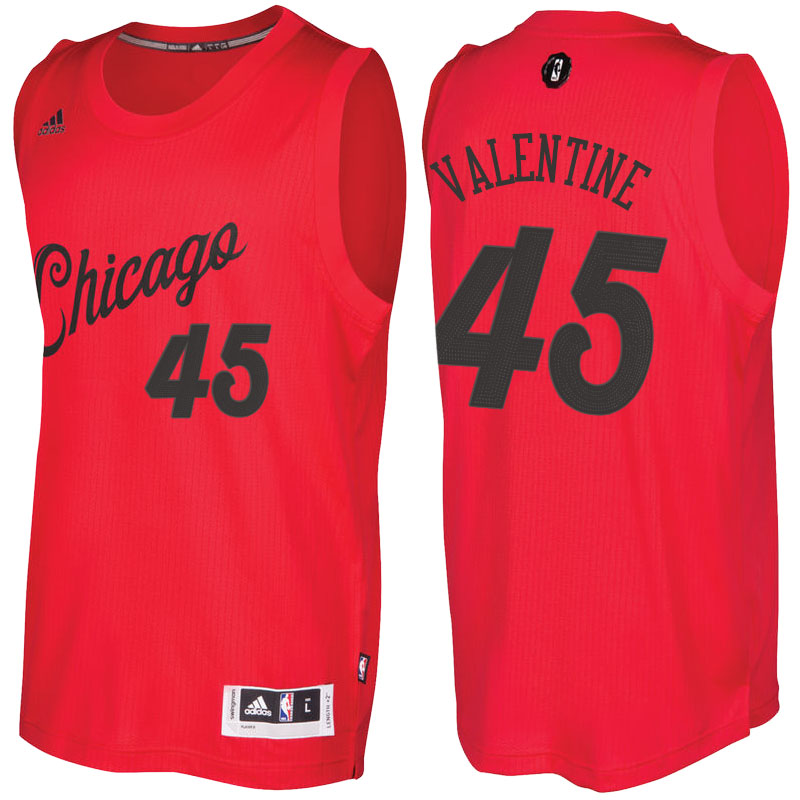 Men's  Denzel Valentine Bulls 2016-17 Christmas Day Red Jersey