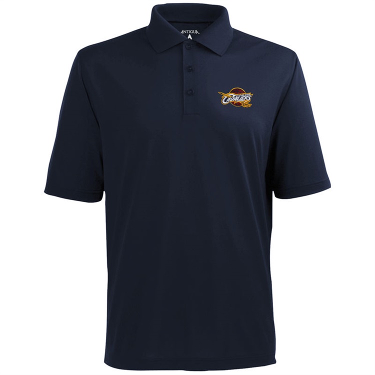 NBA Antigua Cleveland Cavaliers Navy Pique Xtra-Lite Performance Polo