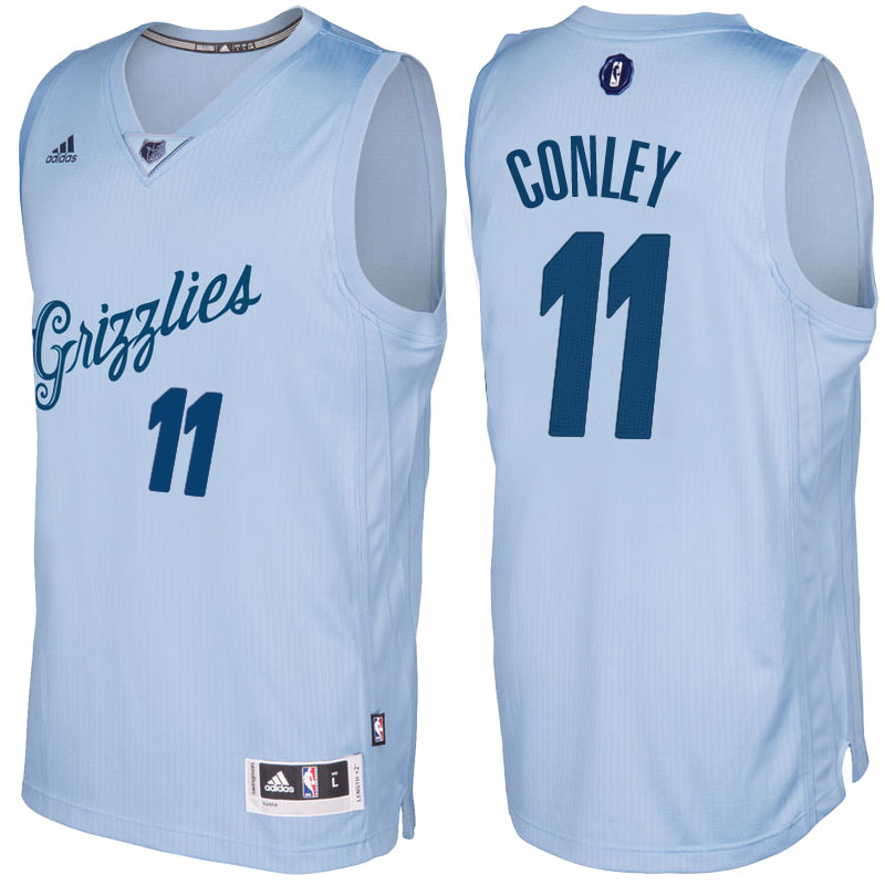 Men's  Mike Conley Grizzlies 2016-17 Christmas Light Blue Jersey