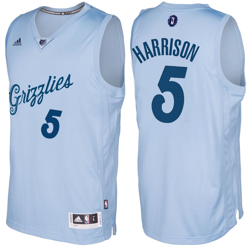 Men's  Andrew Harrison Grizzlies 2016-17 Christmas Light Blue Jersey