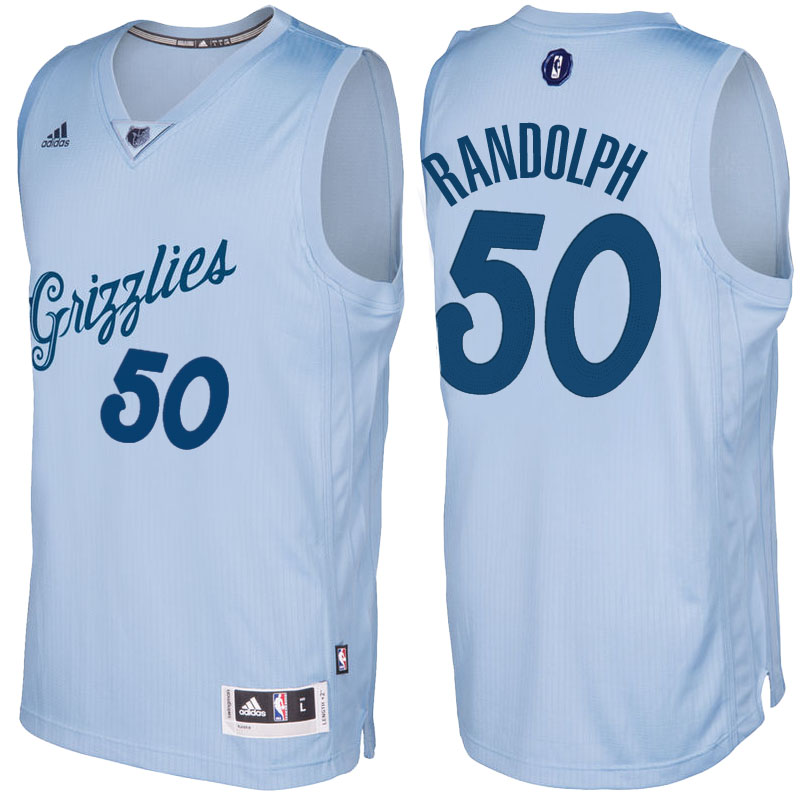 Men's  Zach Randolph Grizzlies 2016-17 Christmas Light Blue Jersey