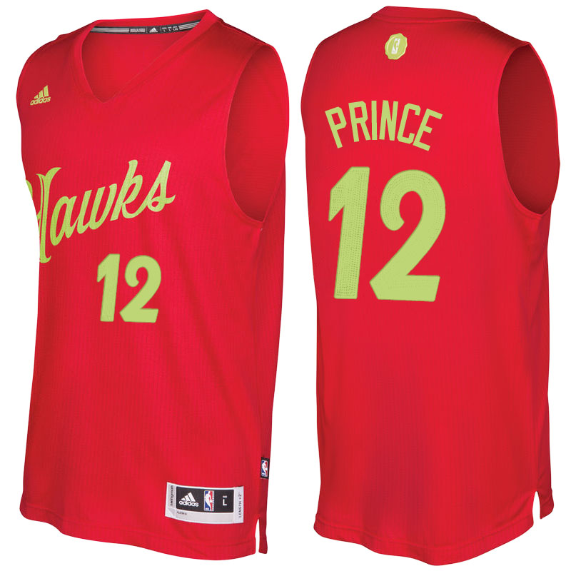 Men's  Taurean Prince Hawks 2016-17 Christmas Day Red Jersey