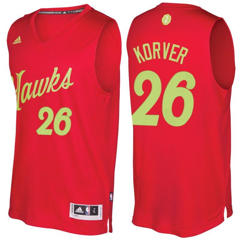 Men's  Kyle Korver Atlanta Hawks 2016-17 Christmas Day Red Jersey