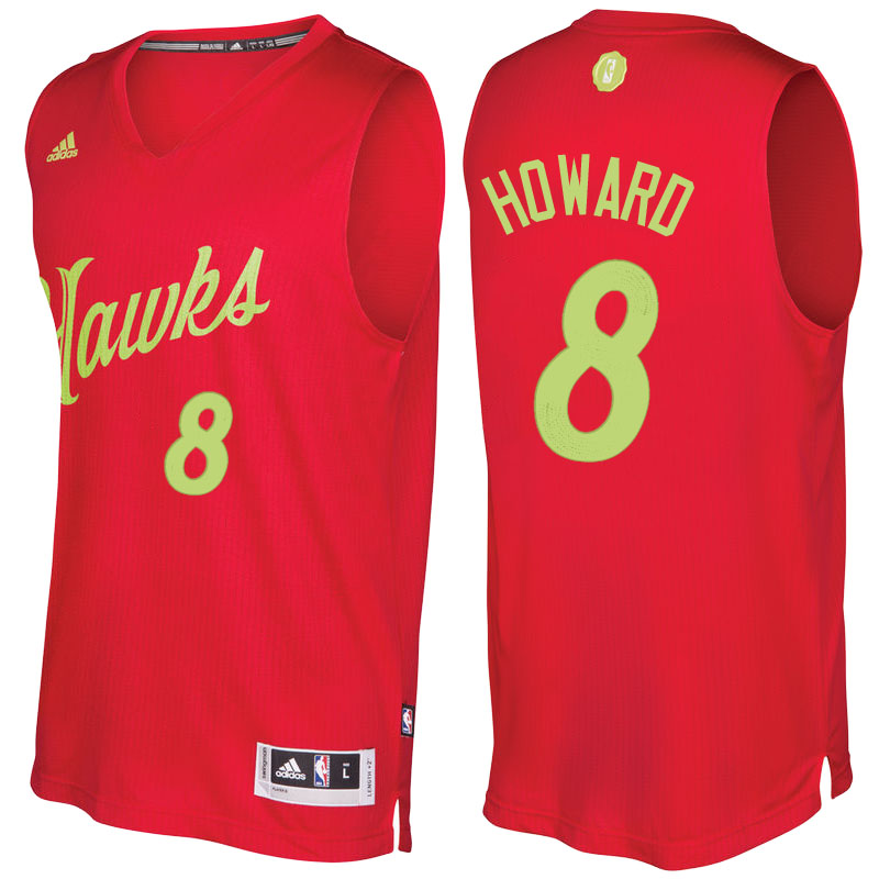 Men's  Dwight Howard Hawks 2016-17 Christmas Day Red Jersey