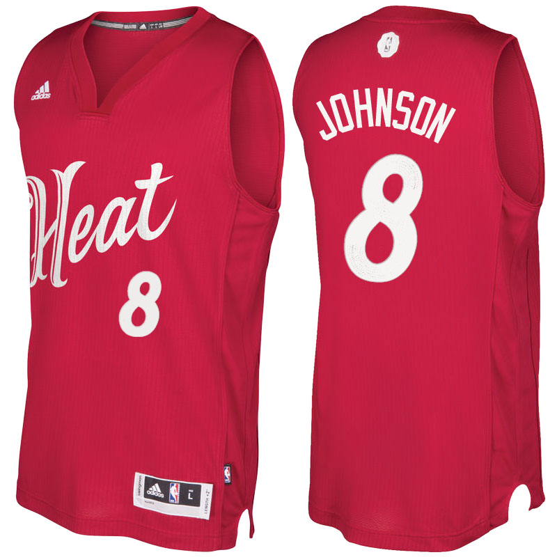 Men's  Tyler Johnson Miami Heat 2016-17 Christmas Day Red Jersey