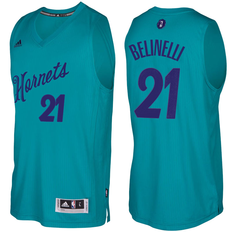 Men's  Marco Belinelli Hornets 2016-17 Christmas Day Teal Jersey