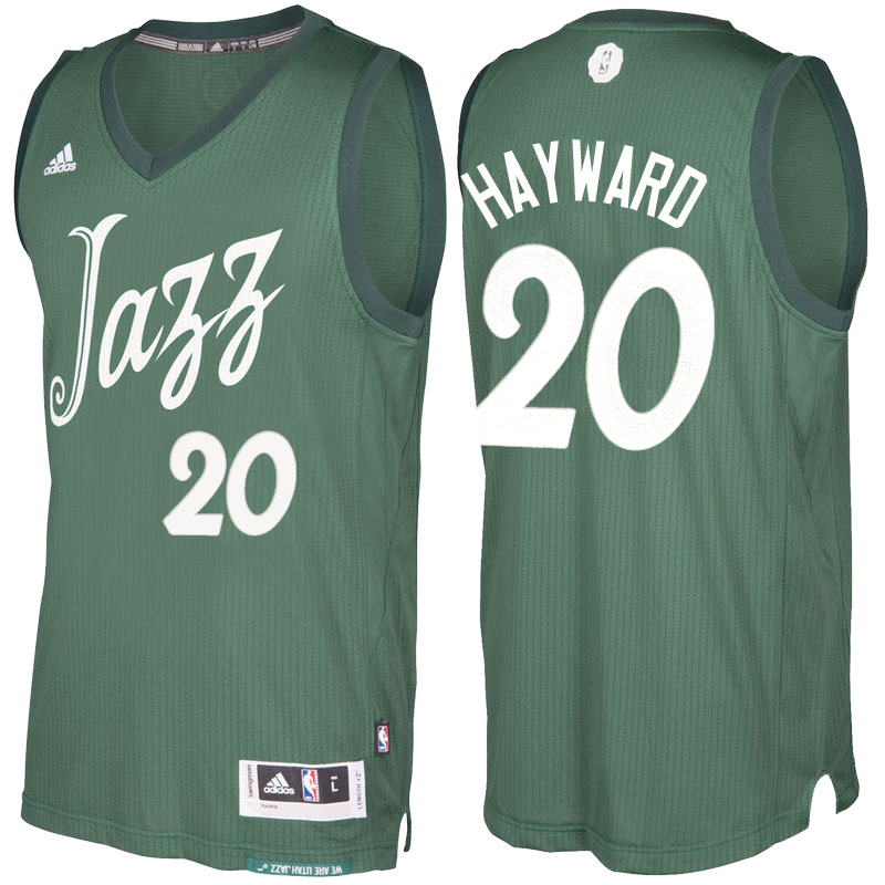 Men's  Gordon Hayward Utah Jazz 2016-17 Christmas Day Green Jersey