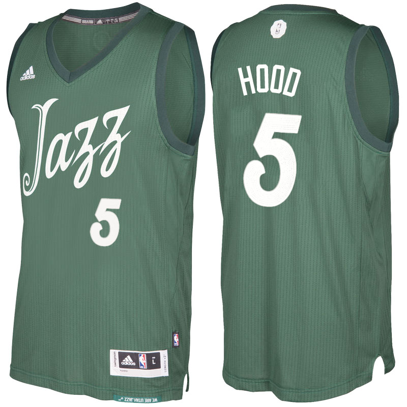 Men's  Rodney Hood Utah Jazz 2016-17 Christmas Day Green Jersey