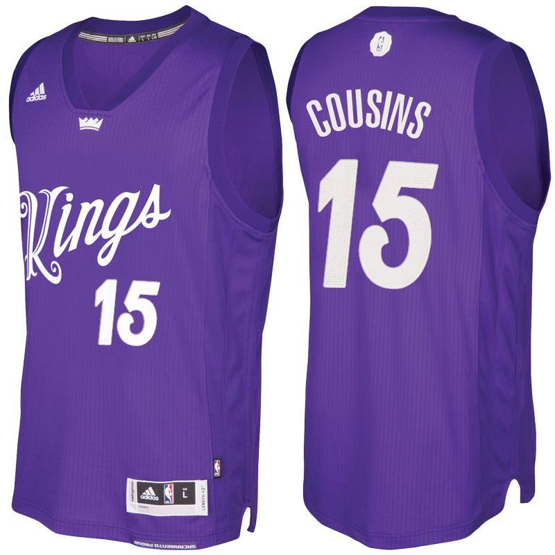 Men's  DeMarcus Cousins Kings 2016-17 Christmas Day Purple Jersey