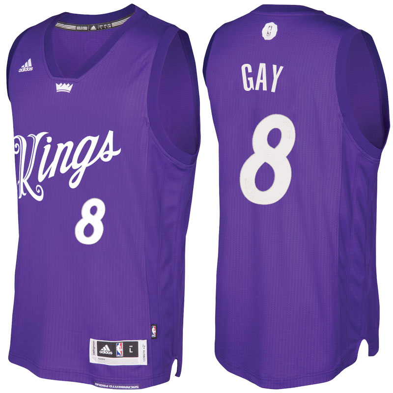 Men's  Rudy Gay Kings 2016-17 Christmas Day Purple Jersey