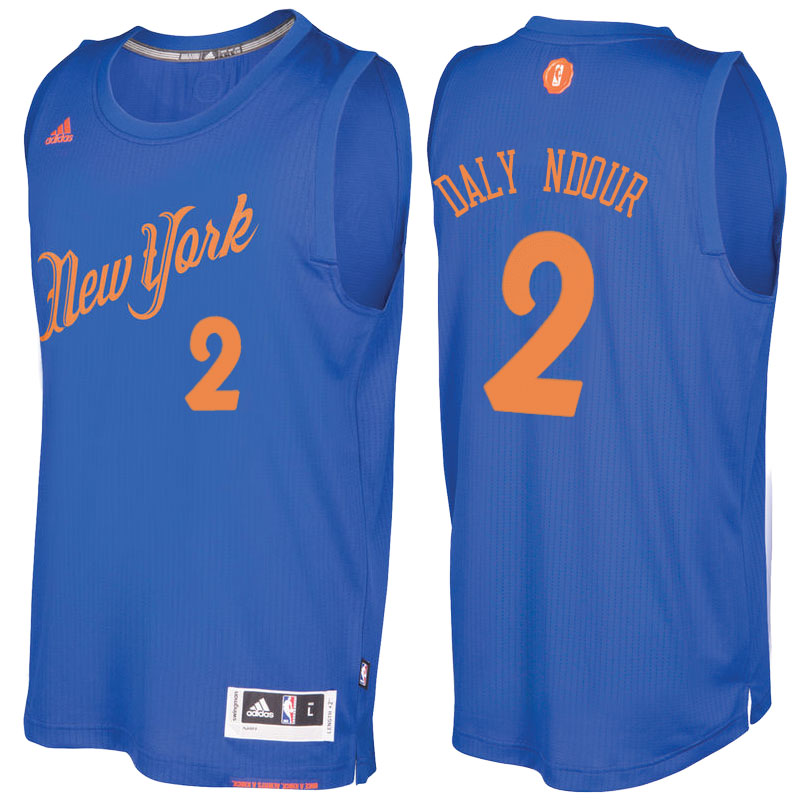 Men's  Maurice Daly Ndour Knicks 2016-17 Christmas Royal Jersey