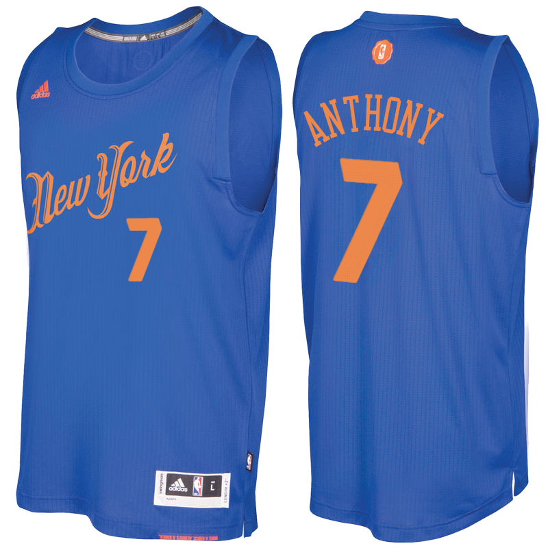 Men's  Carmelo Anthony Knicks 2016-17 Christmas Day Royal Jersey