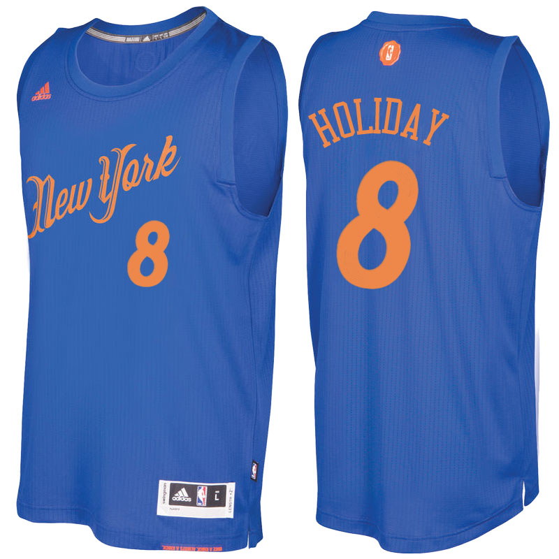 Men's  Justin Holiday Knicks 2016-17 Christmas Day Royal Jersey