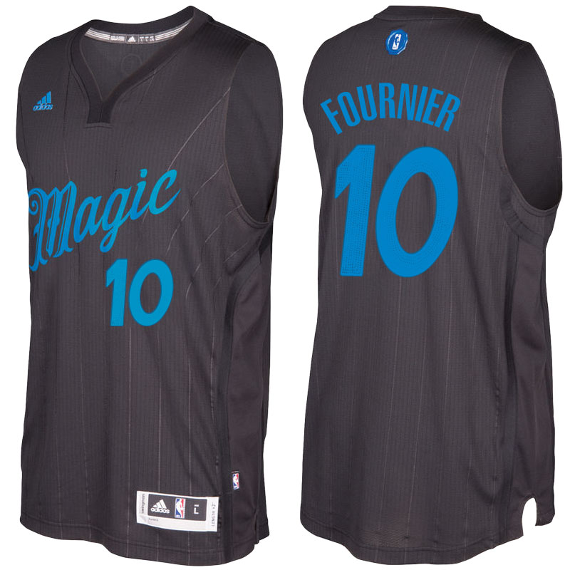 Men's  Evan Fournier Magic 2016-17 Christmas Day Black Jersey