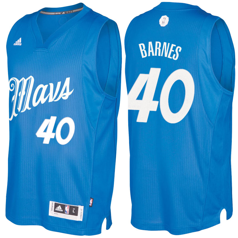 Men's  Harrison Barnes Mavericks 2016-17 Christmas Day Blue Jersey