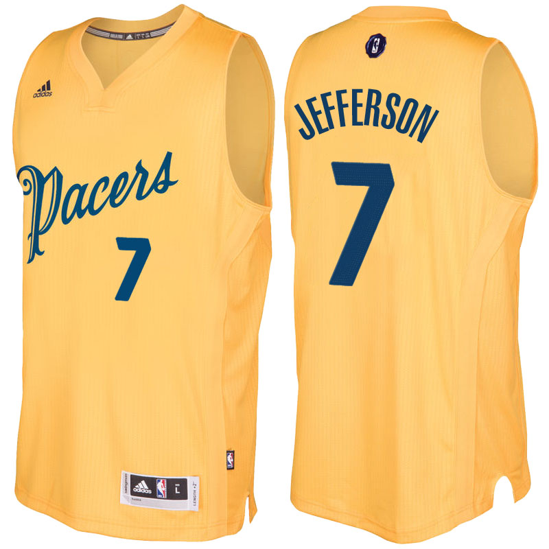 Men's  Al Jefferson Pacers 2016-17 Christmas Day Gold Jersey