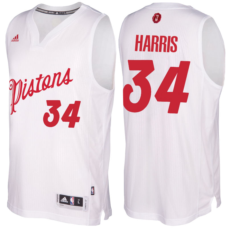 Men's  Tobias Harris Pistons 2016-17 Christmas Day White Jersey