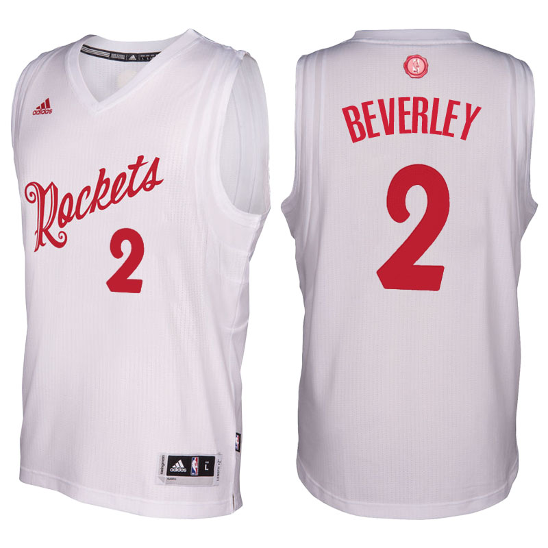 Men's  Patrick Beverley Rockets 2016-17 Christmas Day White Jersey