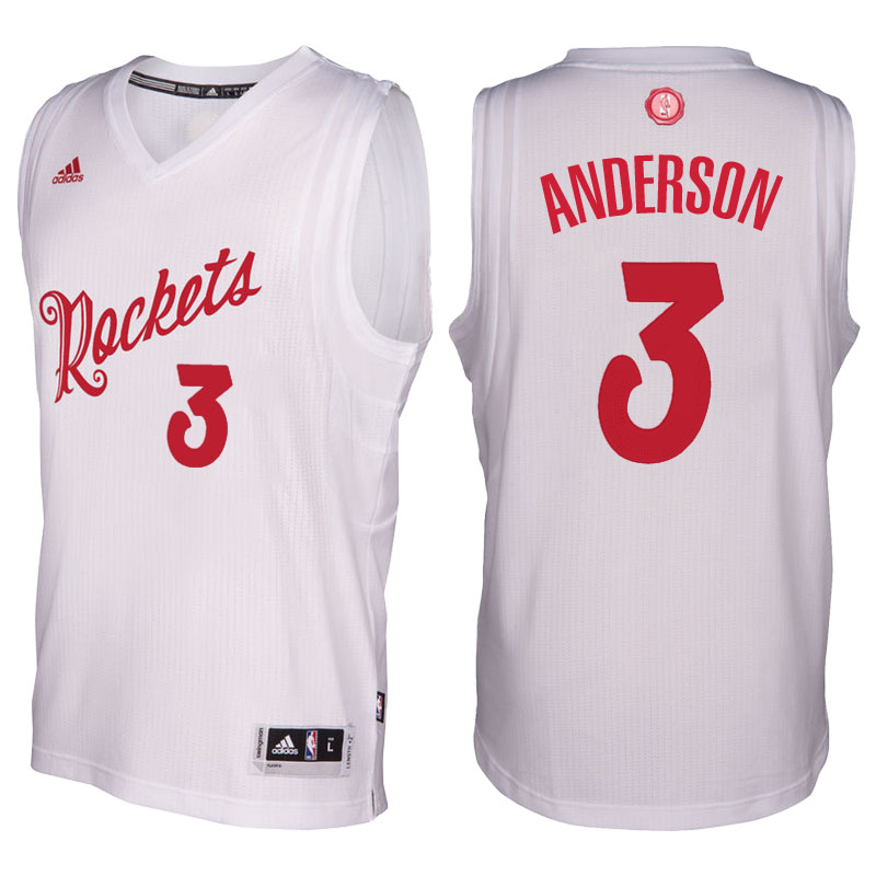 Men's  Ryan Anderson Rockets 2016-17 Christmas Day White Jersey