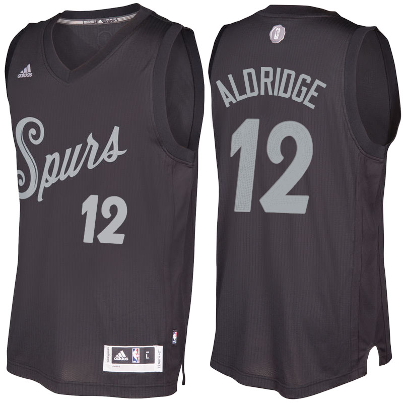 Men's  LaMarcus Aldridge Spurs 2016-17 Christmas Day Black Jersey