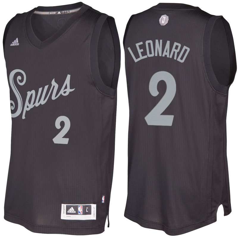 Men's  Kawhi Leonard Spurs 2016-17 Christmas Day Black Jersey