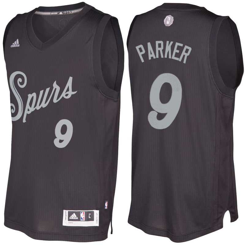 Men's  Tony Parker Spurs 2016-17 Christmas Day Black Jersey