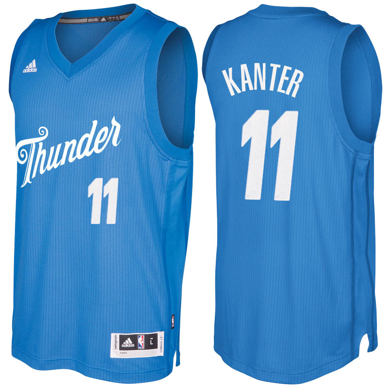 Men's  Enes Kanter Thunder 2016-17 Christmas Day Blue Jersey