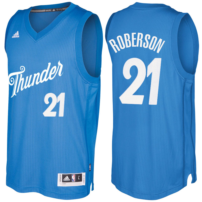 Men's  Andre Roberson Thunder 2016-17 Christmas Day Blue Jersey