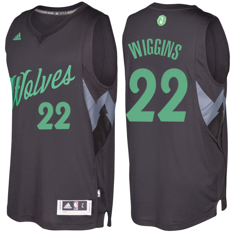 Men's  Andrew Wiggins Timberwolves 2016-17 Christmas Black Jersey