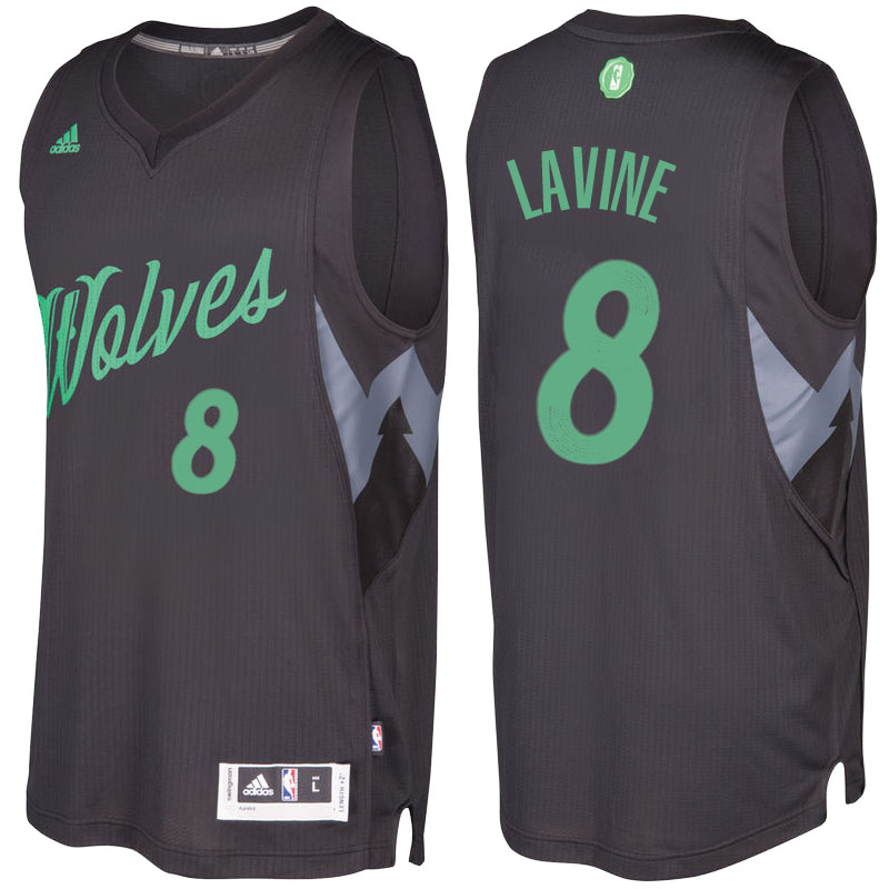 Men's  Zach LaVine Timberwolves 2016-17 Christmas Day Black Jersey